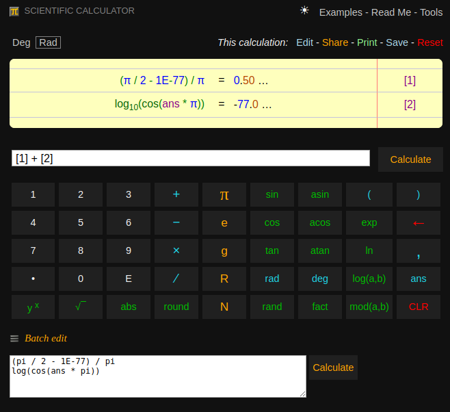Calculator Pi